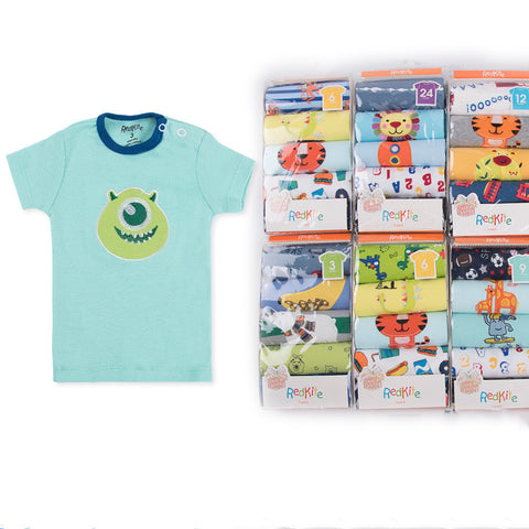 Buttoned Children's T-shirt 5 Packs ins Cartoon Cotton Cute T-Shirt Baby T-Shirt
