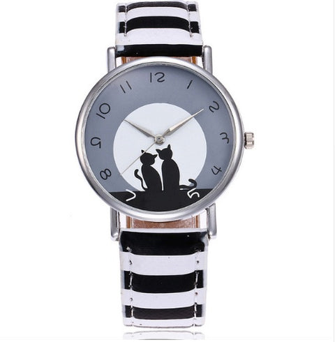 Fashion And Casual PAPHITAK Couple Cat Wrist Watch For Women