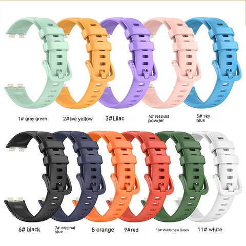 Bracelet Watch Strap Monochrome Silicone Wrist Band
